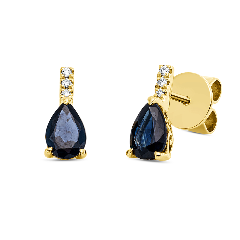 Farbstein Classic Ohrstecker Weißgold 18kt 0,03ct