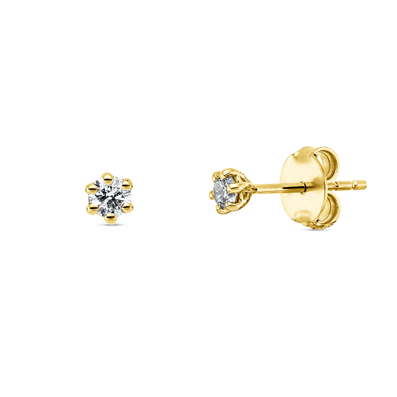 Solitaire Ohrstecker Weißgold 18kt 0,2ct