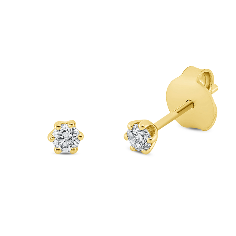 Solitaire Ohrstecker Weißgold 18kt 0,2ct