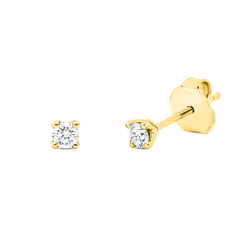 Solitaire Ohrstecker Weißgold 18kt 0,25ct