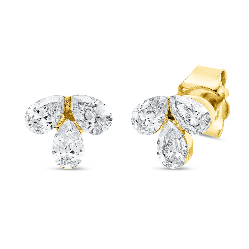 Modern Woman Ohrstecker Gelbgold 18kt 0,56ct