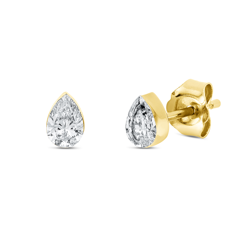 Solitaire Ohrstecker Weißgold 18kt 0,5ct