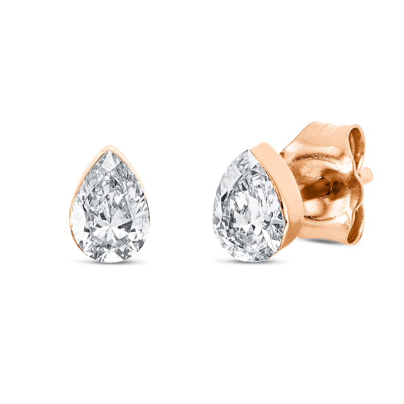 Solitaire Ohrstecker Weißgold 18kt 0,5ct
