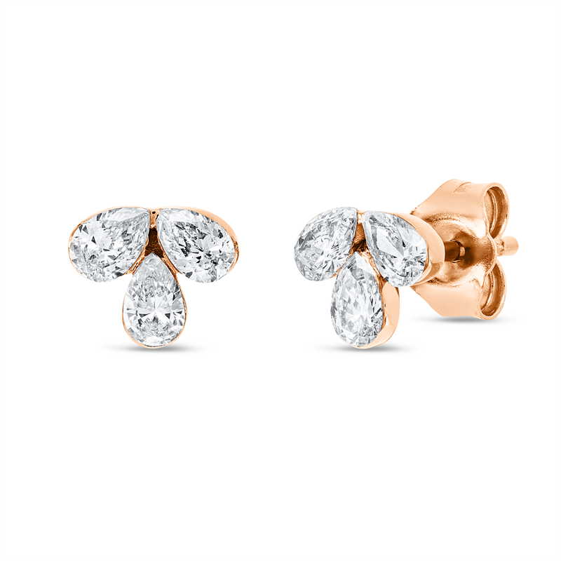 Modern Woman Ohrstecker Rotgold 18kt 0,55ct