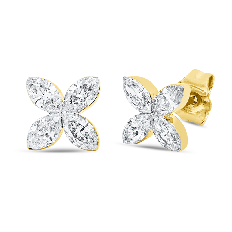 Modern Woman Ohrstecker Gelbgold 18kt 0,88ct