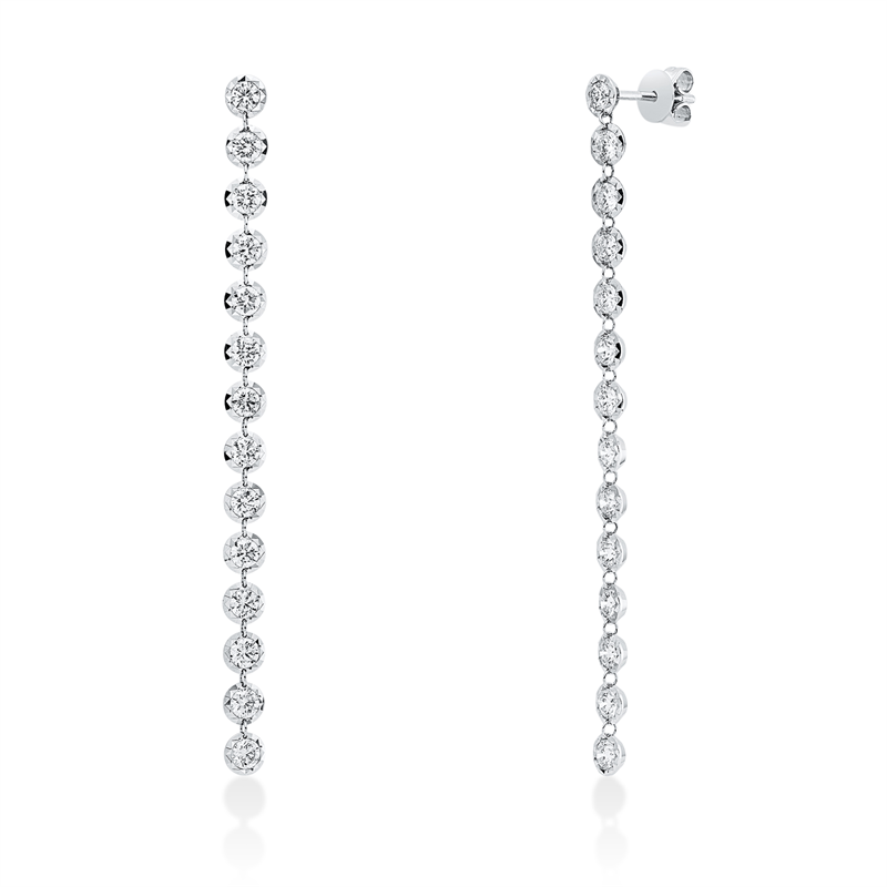 Modern Woman Ohrschmuck Weißgold 14kt 2,18ct