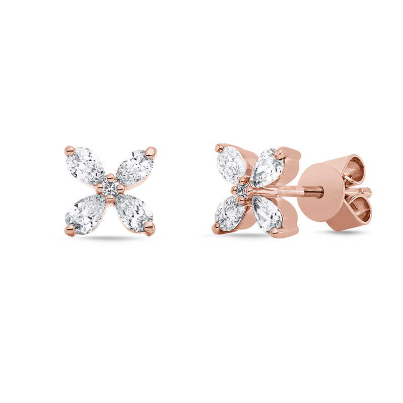 Modern Woman Ohrstecker Rotgold 18kt 0,43ct