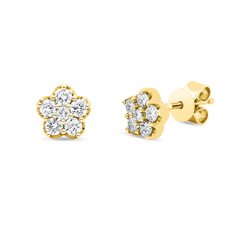 Illusion Classic Ohrstecker Gelbgold 18kt 0,31ct
