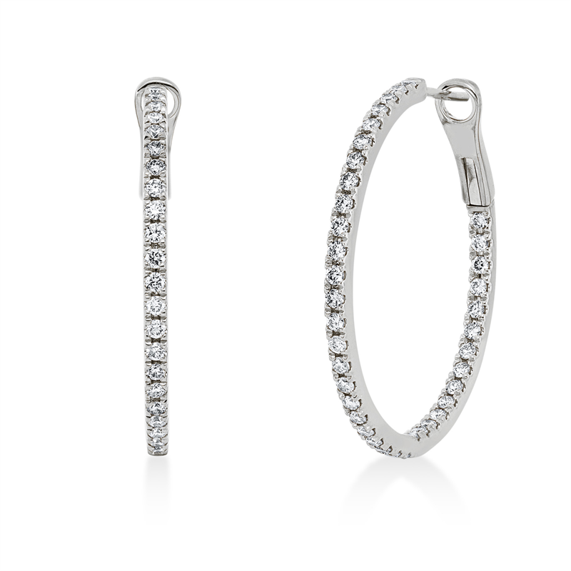 Modern Woman Creolen Weißgold 18kt 1ct