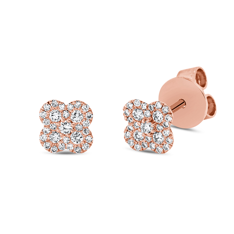 Pavé Ohrstecker Weißgold 18kt 0,22ct