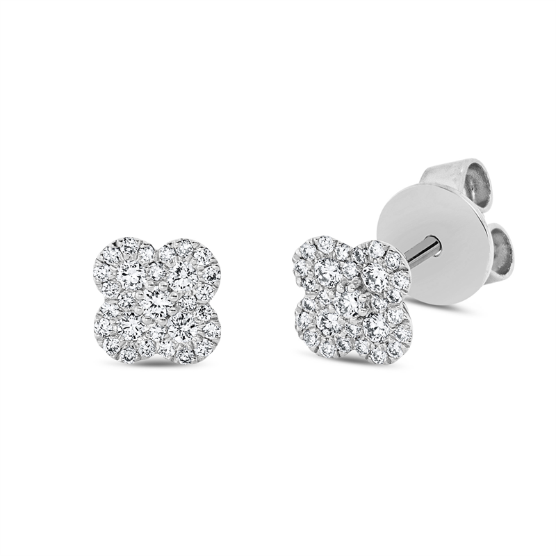 Pavé Ohrstecker Weißgold 18kt 0,22ct