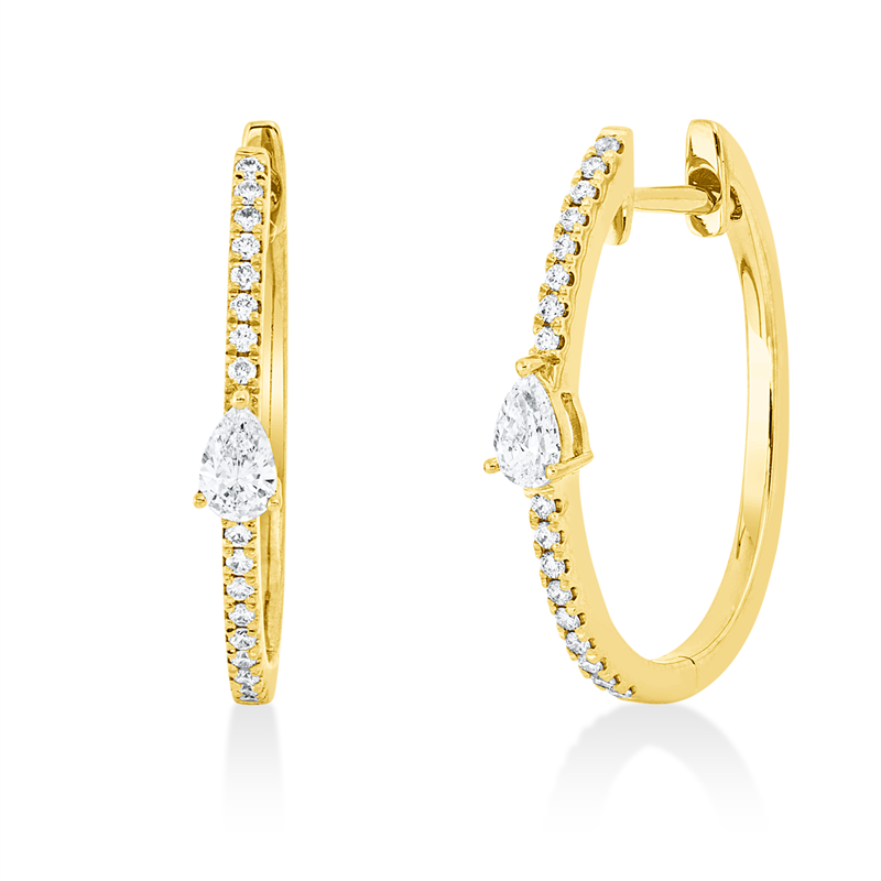 Modern Woman Creolen Gelbgold 18kt 0,3ct