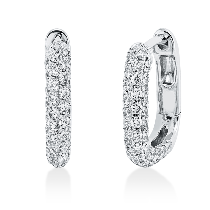 Pavé Creolen Weißgold 18kt 0,7ct