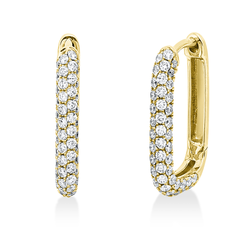 Pavé Creolen Weißgold 18kt 0,87ct