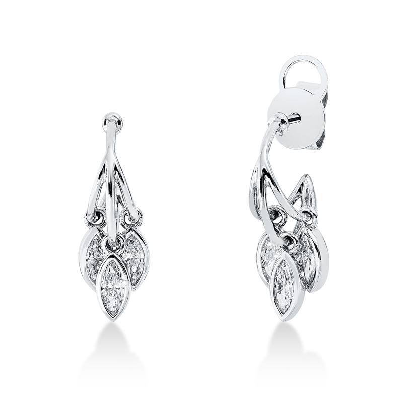 Modern Woman Ohrschmuck Weißgold 18kt 0,88ct