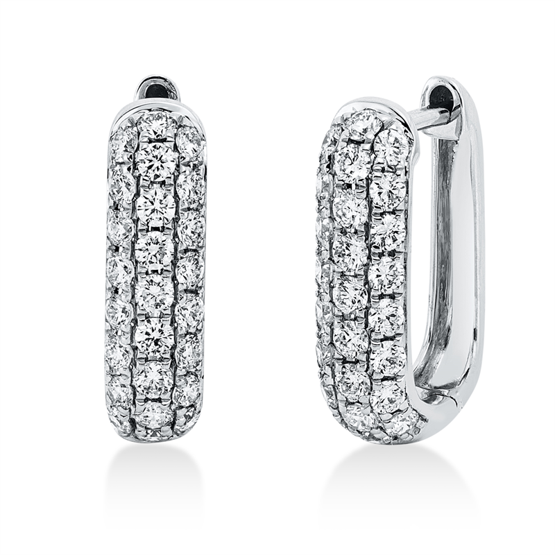 Pavé Creolen Weißgold 18kt Ref-2U610
