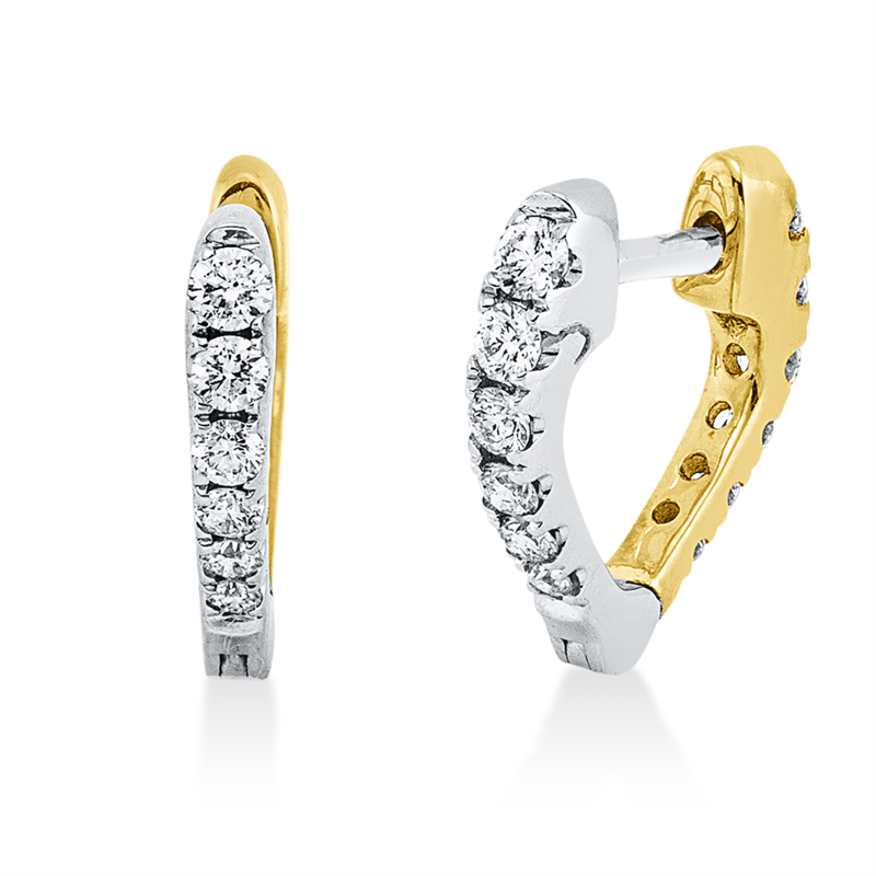Modern Woman Creolen Weißgold / Gelbgold 18kt 0,31ct