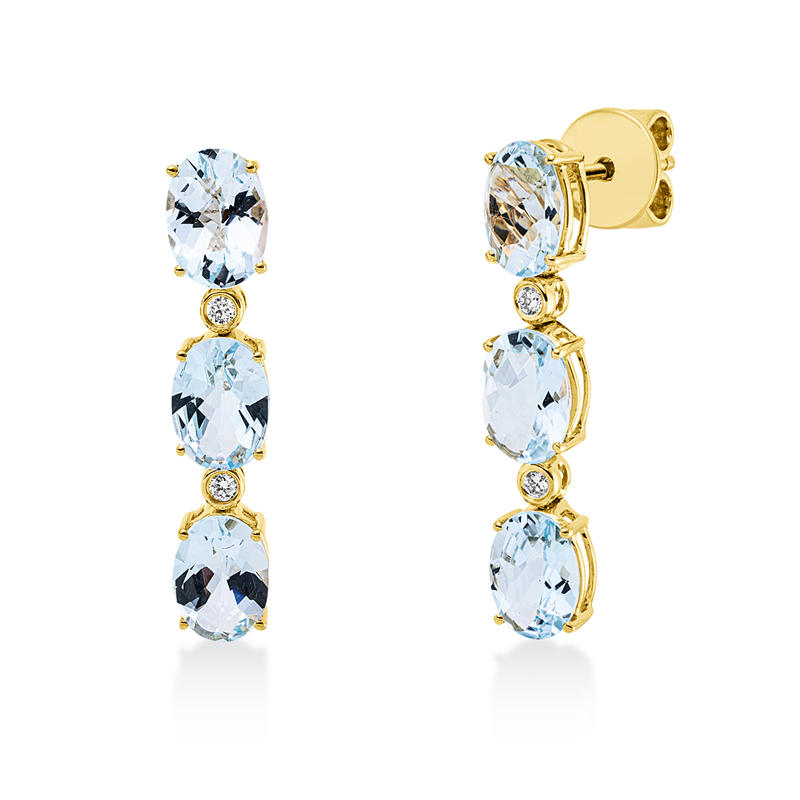 Farbstein Fashion Ohrschmuck Gelbgold 18kt 0,07ct