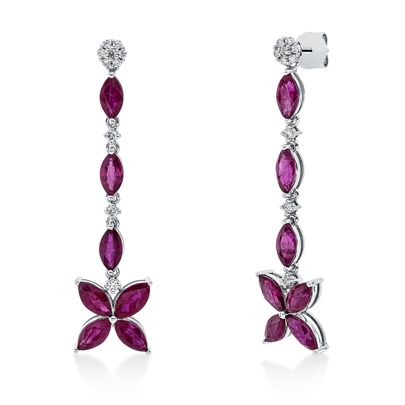 Farbstein Classic Ohrschmuck Weißgold 18kt 0,19ct