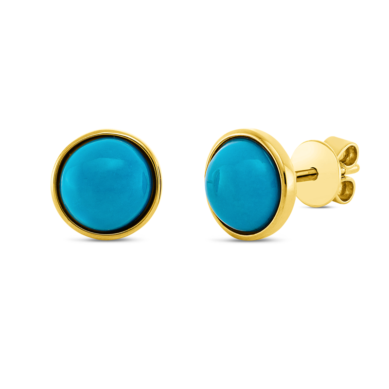 Farbstein Fashion Ohrstecker Gelbgold 18kt