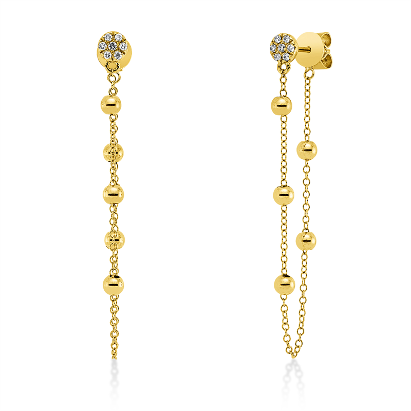 Modern Woman Ohrschmuck Gelbgold 18kt 0,08ct