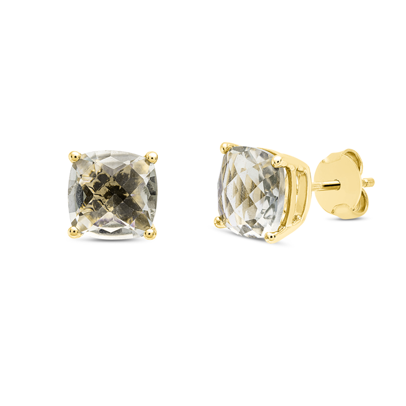 Farbstein Fashion Ohrstecker Gelbgold 18kt