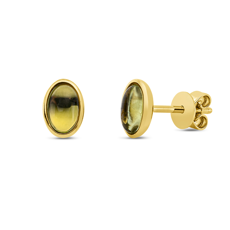 Farbstein Fashion Ohrstecker Gelbgold 18kt