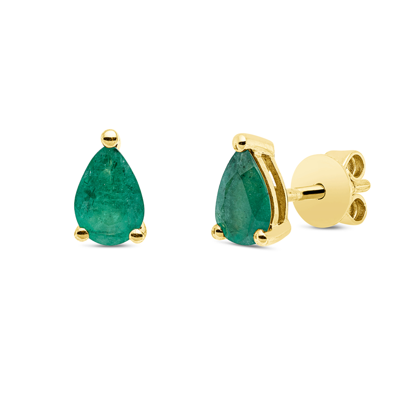 Farbstein Classic Ohrstecker Gelbgold 18kt