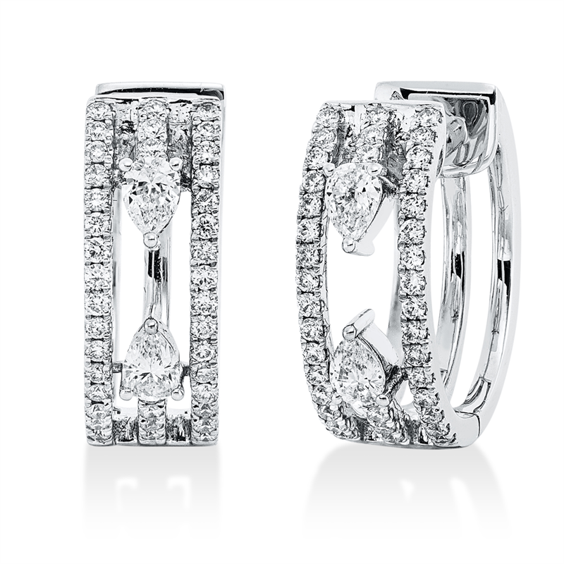 Modern Woman Creolen Weißgold 18kt 0,76ct