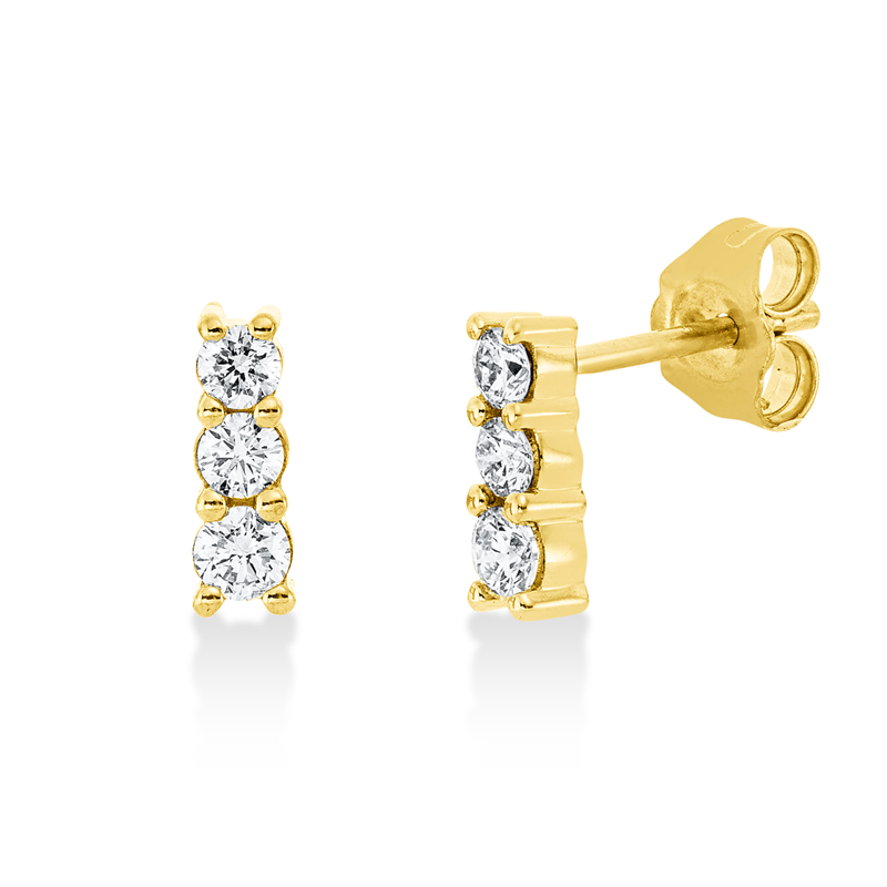 Modern Woman Ohrstecker Gelbgold 18kt 0,3ct