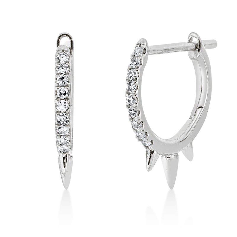 Modern Woman Creolen Weißgold 18kt 0,07ct
