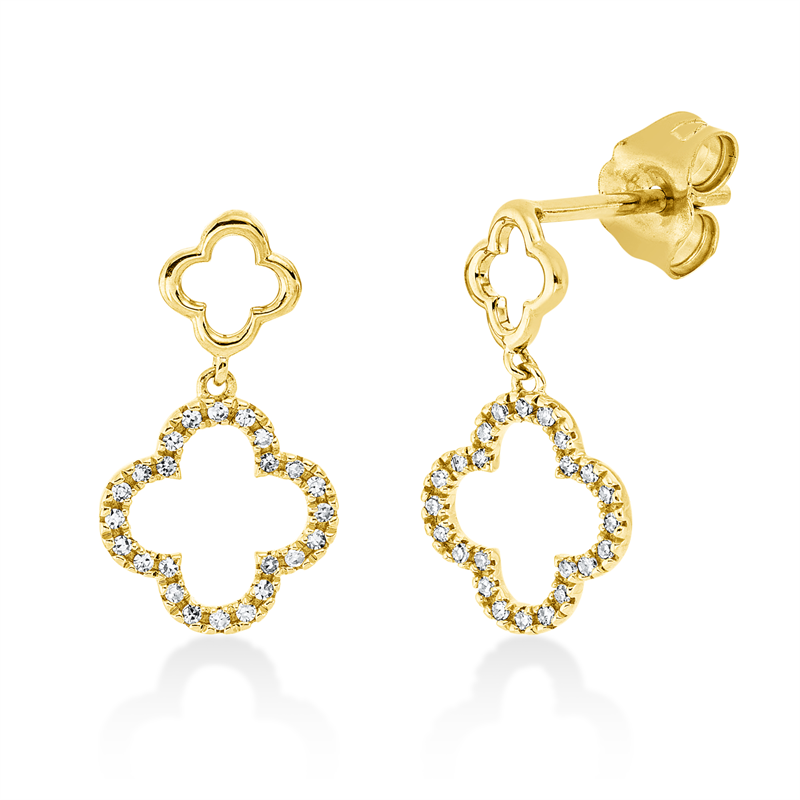 Modern Woman Ohrschmuck Gelbgold 18kt 0,09ct