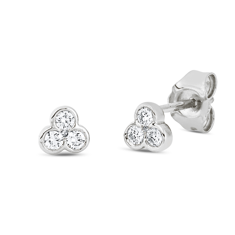 Modern Woman Ohrstecker Weißgold 18kt 0,15ct