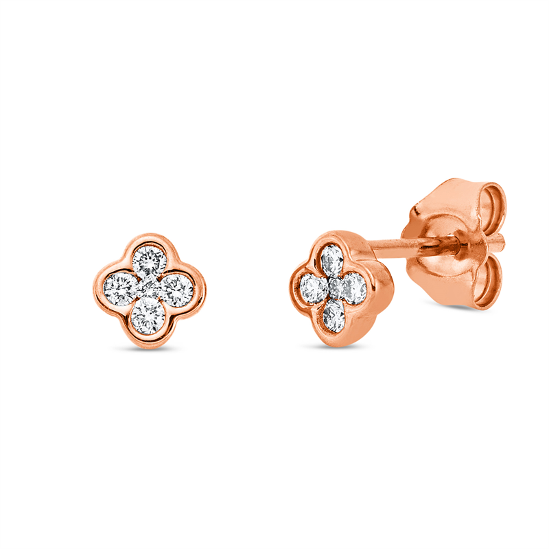 Modern Woman Ohrstecker Rotgold 18kt 0,13ct
