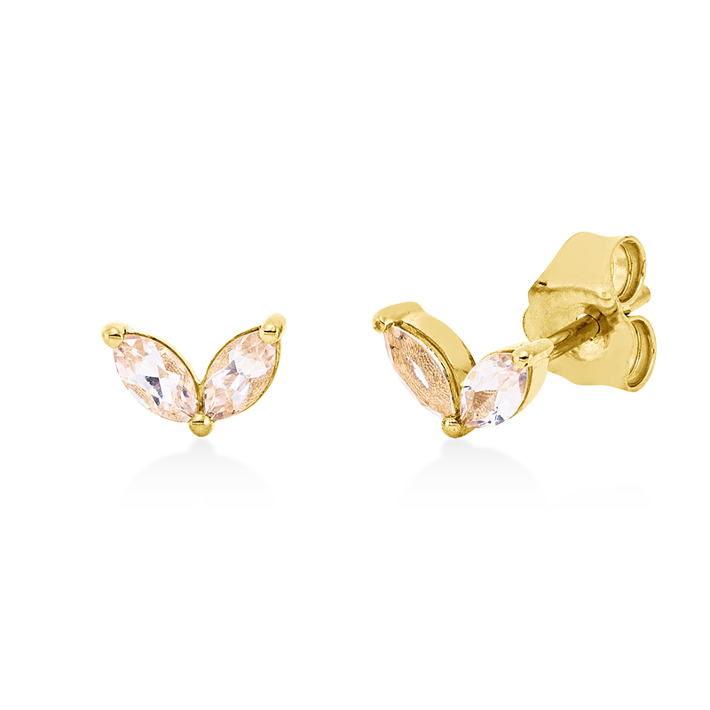 Farbstein Fashion Ohrstecker Gelbgold 18kt