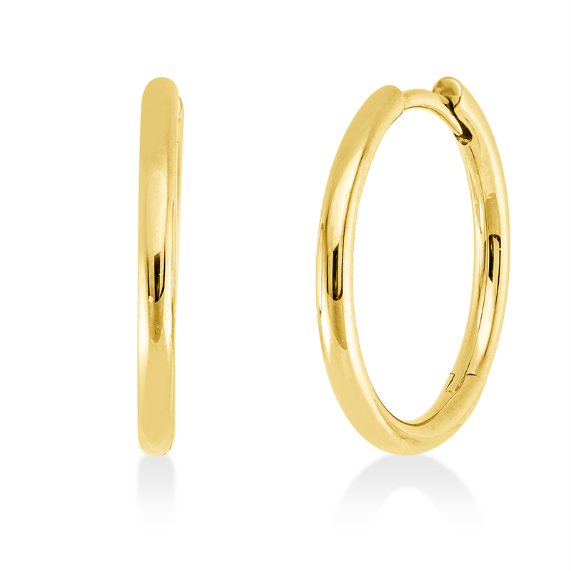 Plain Creolen Weißgold 18kt