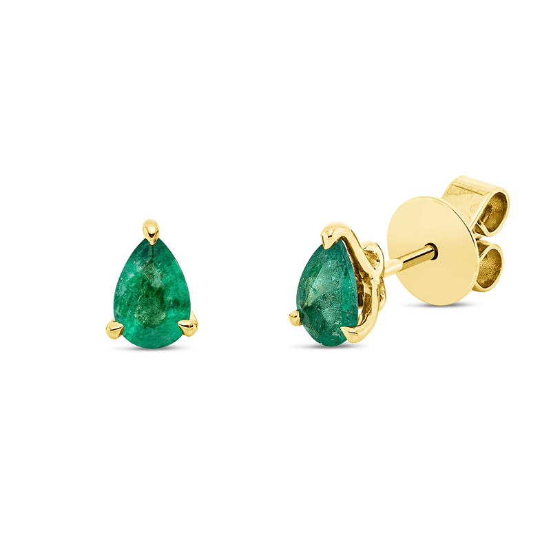 Farbstein Classic Ohrstecker Gelbgold 18kt