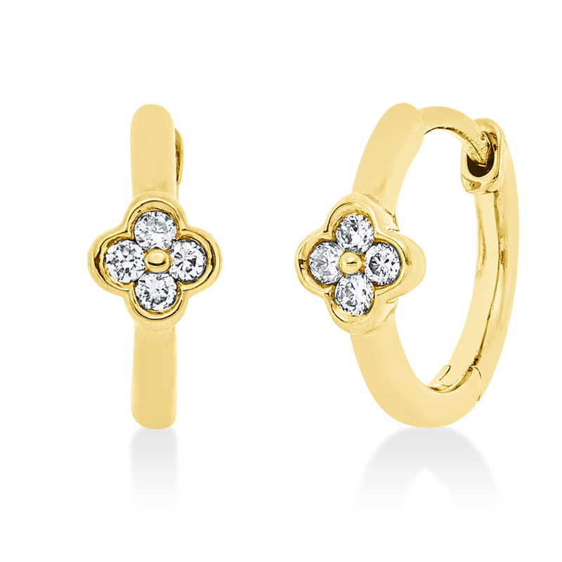 Modern Woman Creolen Gelbgold 18kt 0,08ct