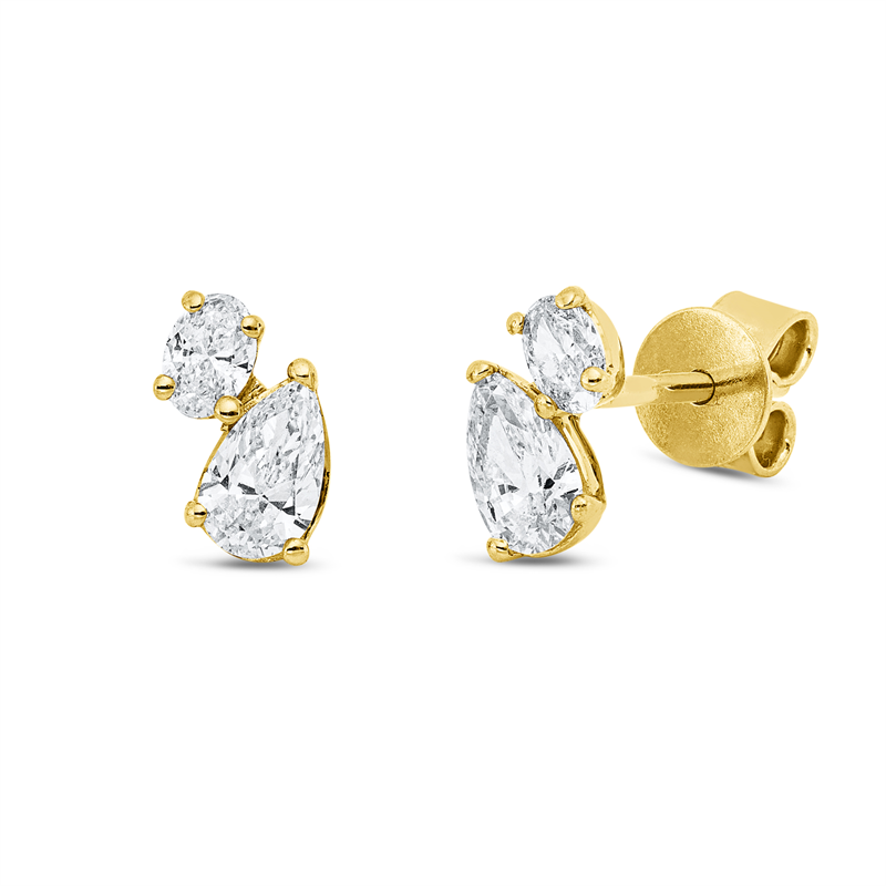 Modern Woman Ohrstecker Gelbgold 18kt 0,65ct