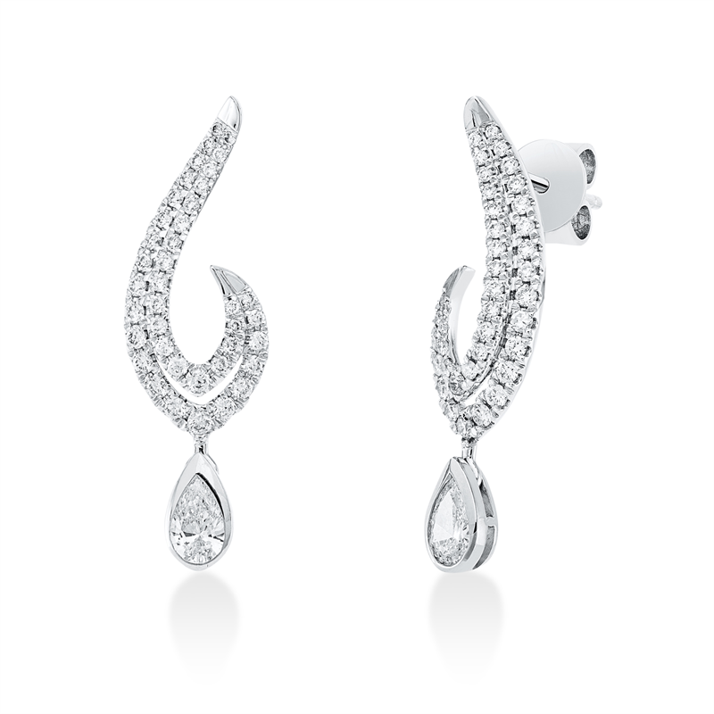 Modern Woman Ohrschmuck Weißgold 14kt Ref-2V113