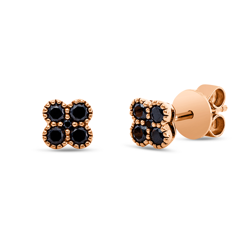 Farbiger Diamant Ohrstecker Rotgold 18kt 0,36ct