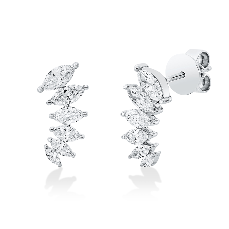 Exklusiv Ohrstecker Weißgold 18kt 0,93ct
