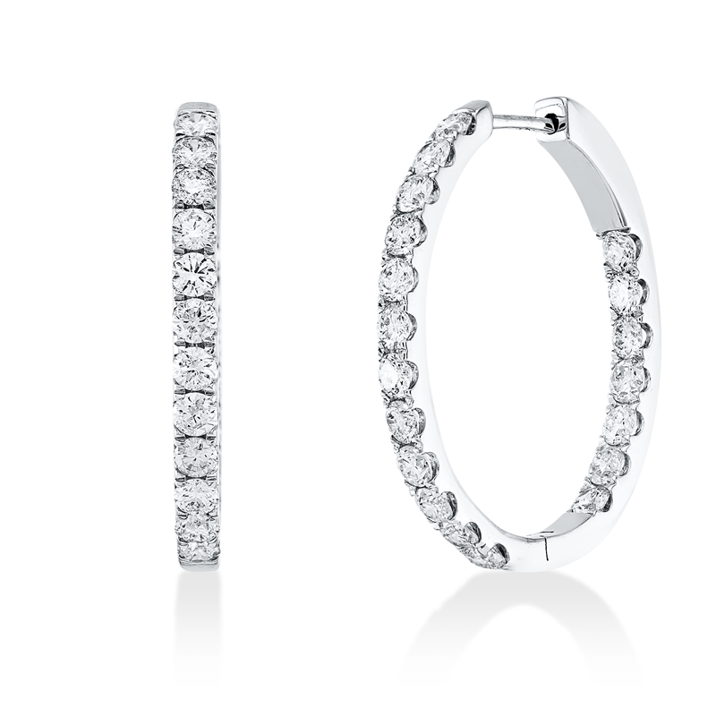 Modern Woman Creolen Weißgold 18kt 1,96ct