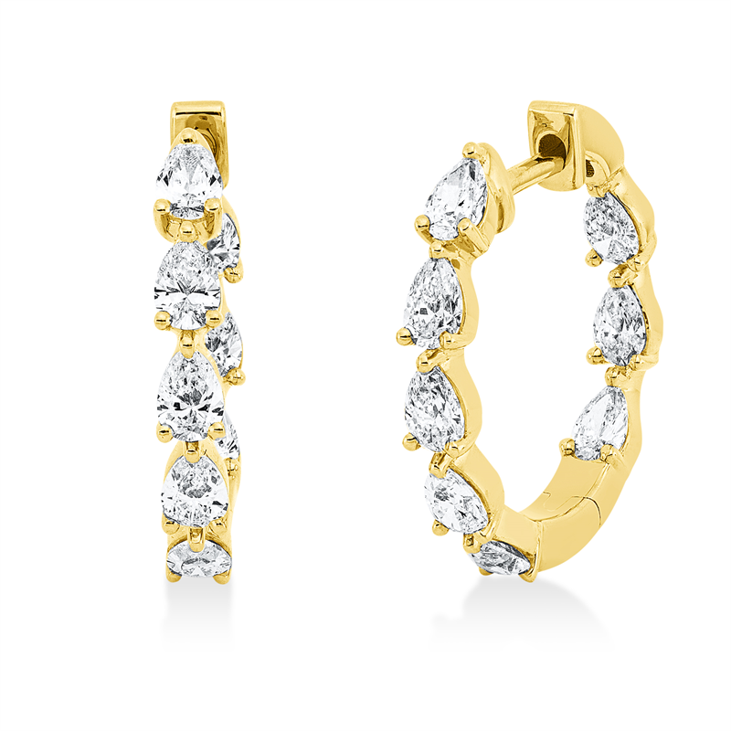 Modern Woman Creolen Gelbgold 18kt 1,47ct