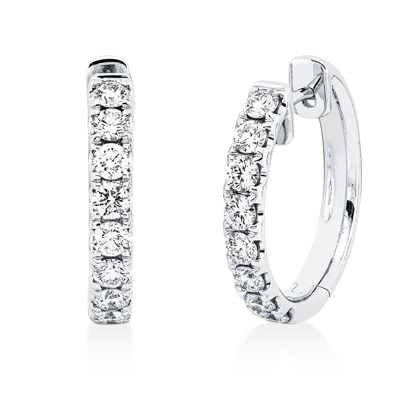Modern Woman Creolen Weißgold 18kt 1,12ct