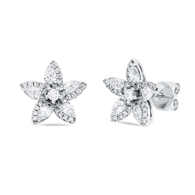 Modern Woman Ohrstecker Weißgold 14kt 0,92ct