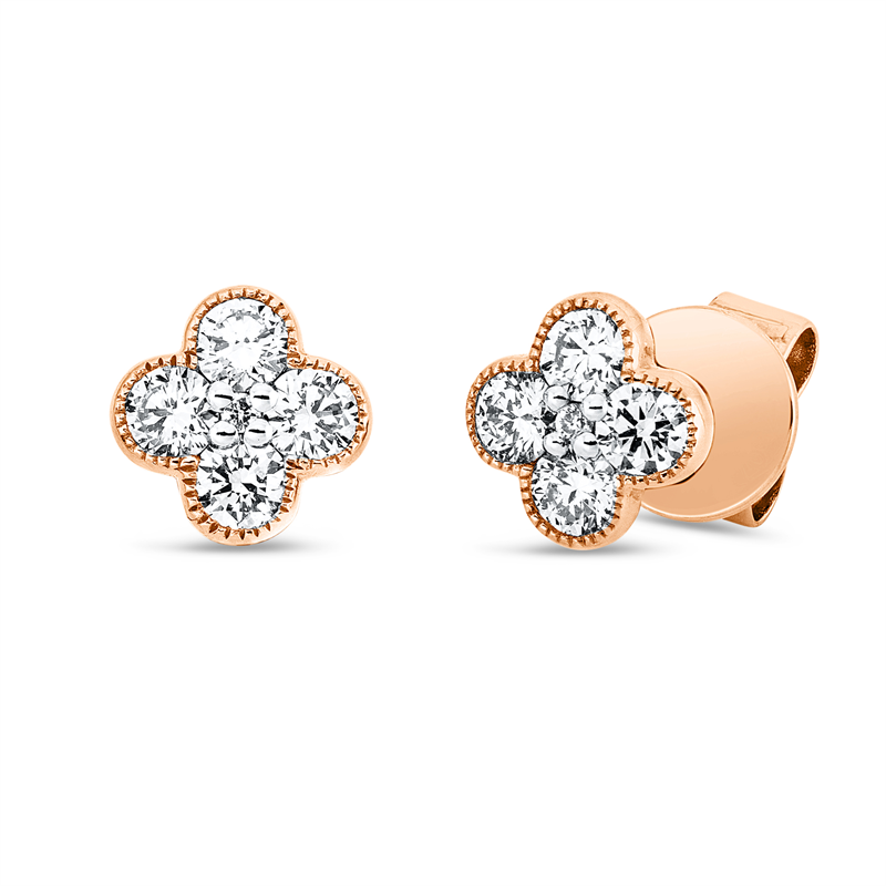 Modern Woman Ohrstecker Rotgold 18kt 0,42ct