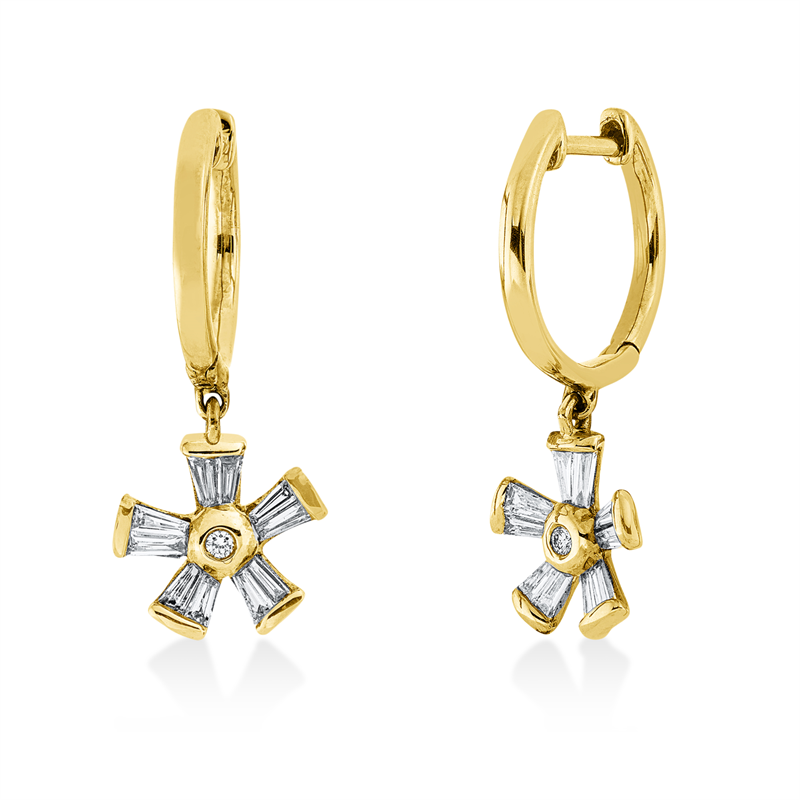 Modern Woman Ohrschmuck Gelbgold 18kt 0,4ct