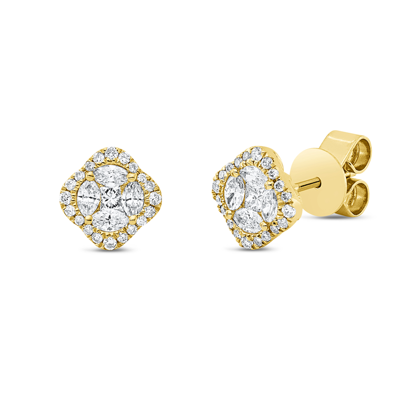 Illusion Classic Ohrstecker Weißgold 18kt 0,56ct