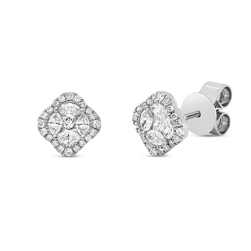 Illusion Classic Ohrstecker Weißgold 18kt 0,56ct